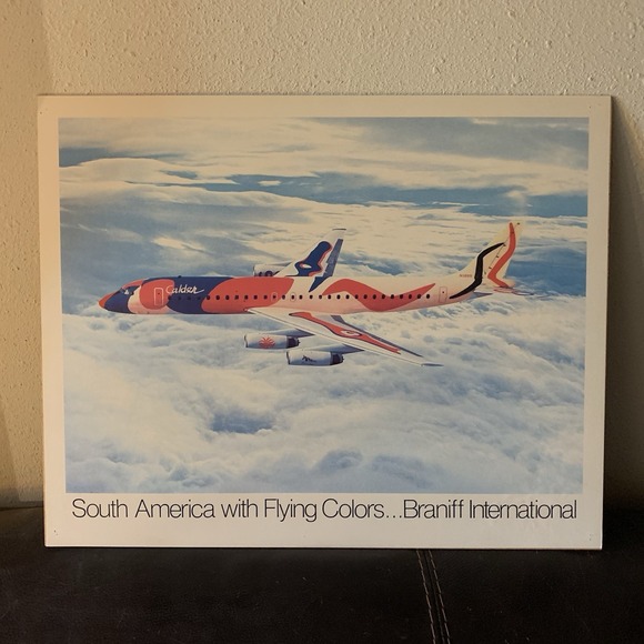 VTG Alexander Calder Braniff International Flying Colors South America Poster - Picture 2 of 11